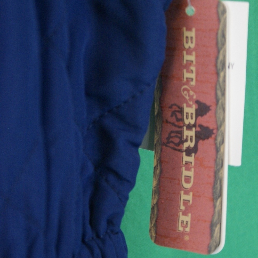 Bit & Bridle Womens Blue Quilted Zip Up Vest Cinched Waist XS New Western Ranch - Picture 6 of 11